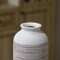Uniquewise Modern Ribbed Trumpet Style Designed Table Vase for Entryway Dining or Living Room, Ceramic White QI004039 - alternate 2